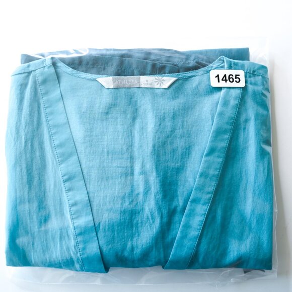 ATHLETA Blue Ombre Bell Sleeve Deep V Neck Swim Cover Up - Size Medium - Picture 13 of 13